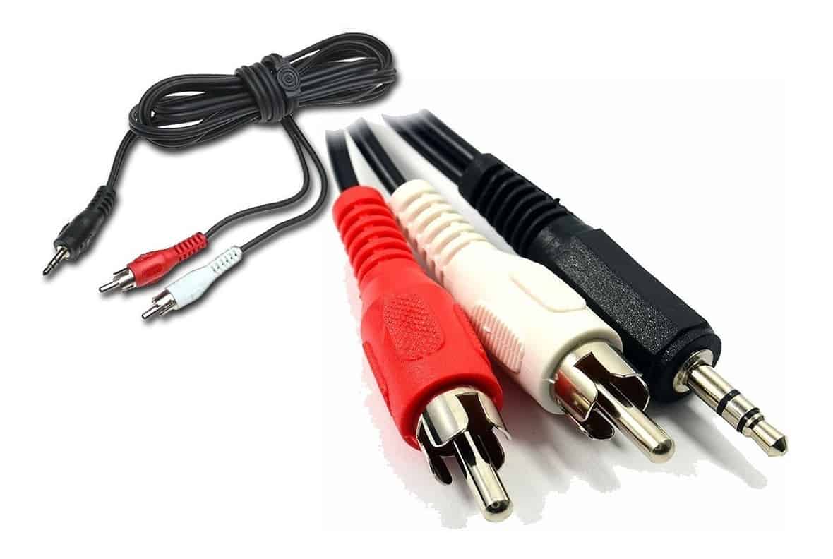 Cable miniplug 3.5mm a 2rca 1.5 mts