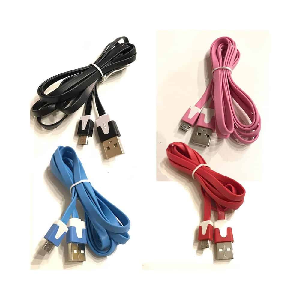 Cable USB a MicroUSB plano Netmak NM-C68 1.8 mts